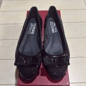 Salvatore Ferragamo classic varina sequin flat